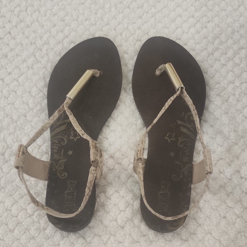 Brash Black and Tan Sandals for Women